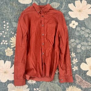 Express Men's Rust Button-Down Shirt